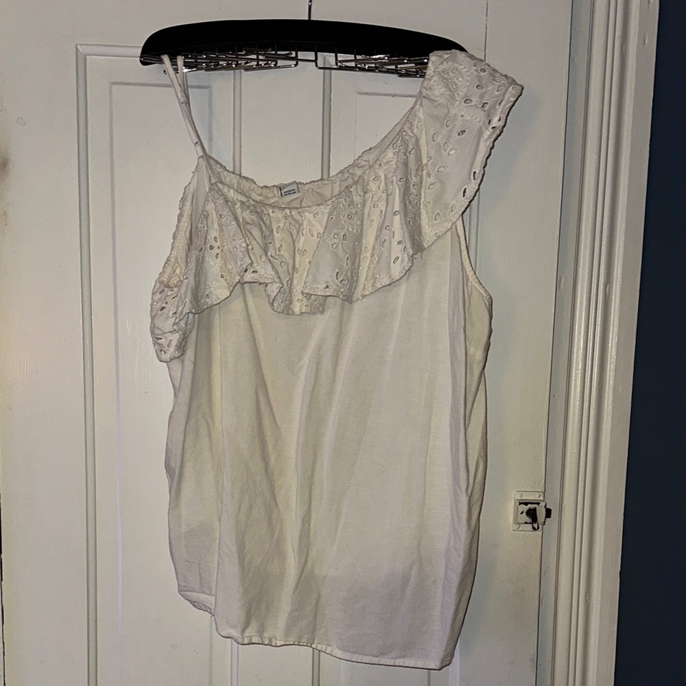 White Ruffled Women's off the shoulder Top